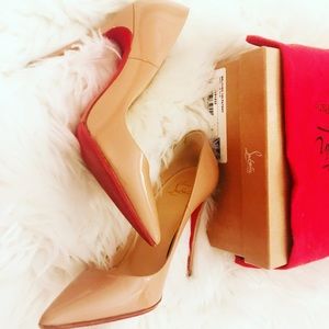 Christian louboutin so kate nude pumps 120 size 6